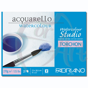 Склейка для акварели Fabriano Watercolour Studio Torchon-А3(30х45,5см)/20л/270гр