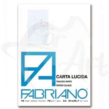 Калька сатиновая в склейке Fabriano Tracing paper А4/10л/72 г (Италия)