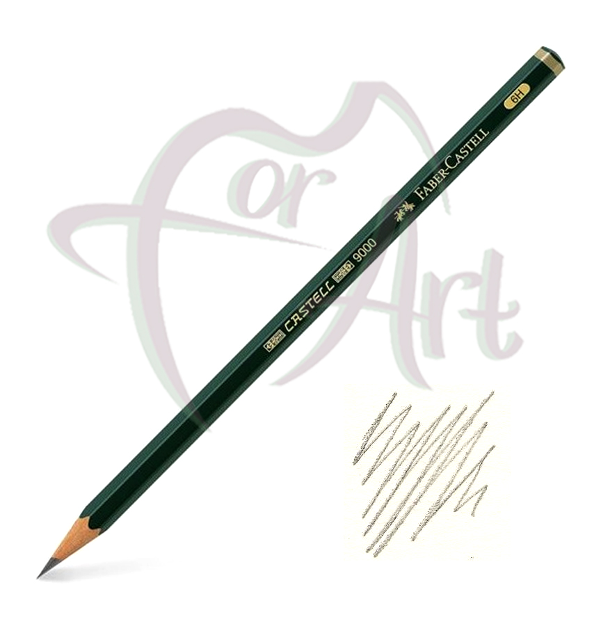 Карандаш чернографитный профессиональный Faber-castell Castell-9000 6H