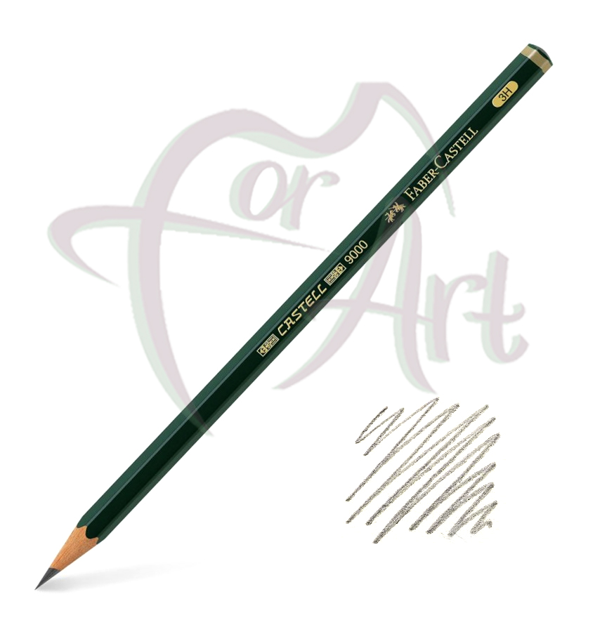 Карандаш чернографитный профессиональный Faber-castell Castell-9000 3H