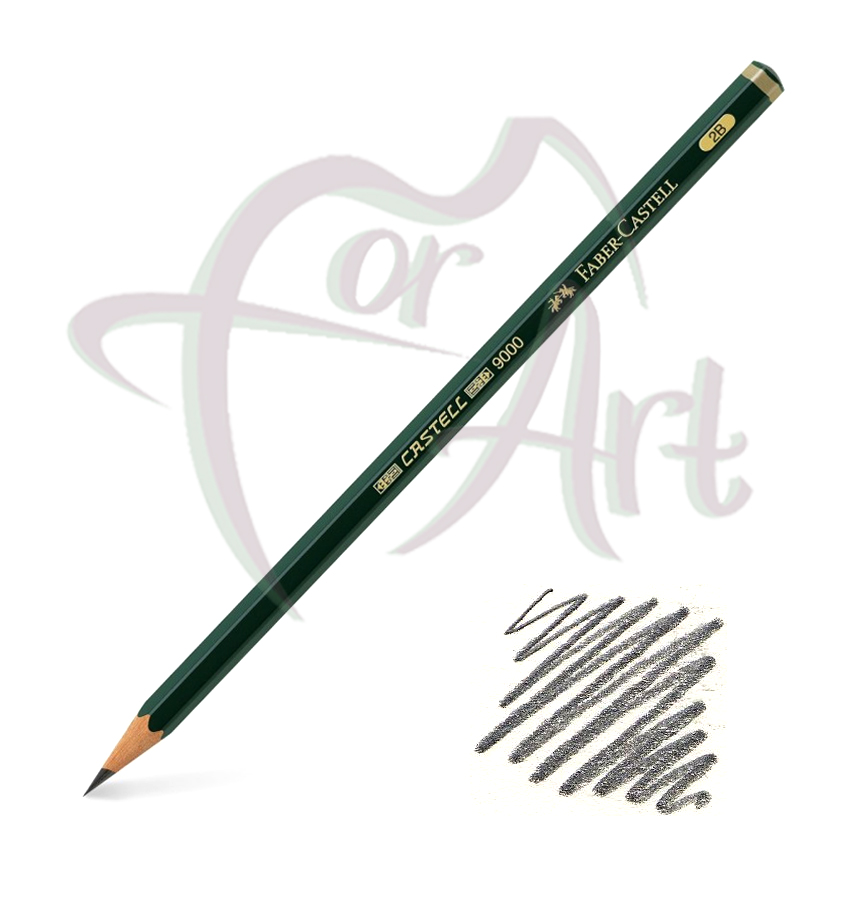 Карандаш чернографитный профессиональный Faber-castell Castell-9000 2B