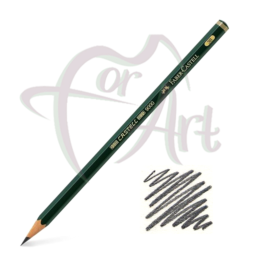 Карандаш чернографитный профессиональный Faber-castell Castell-9000 3B