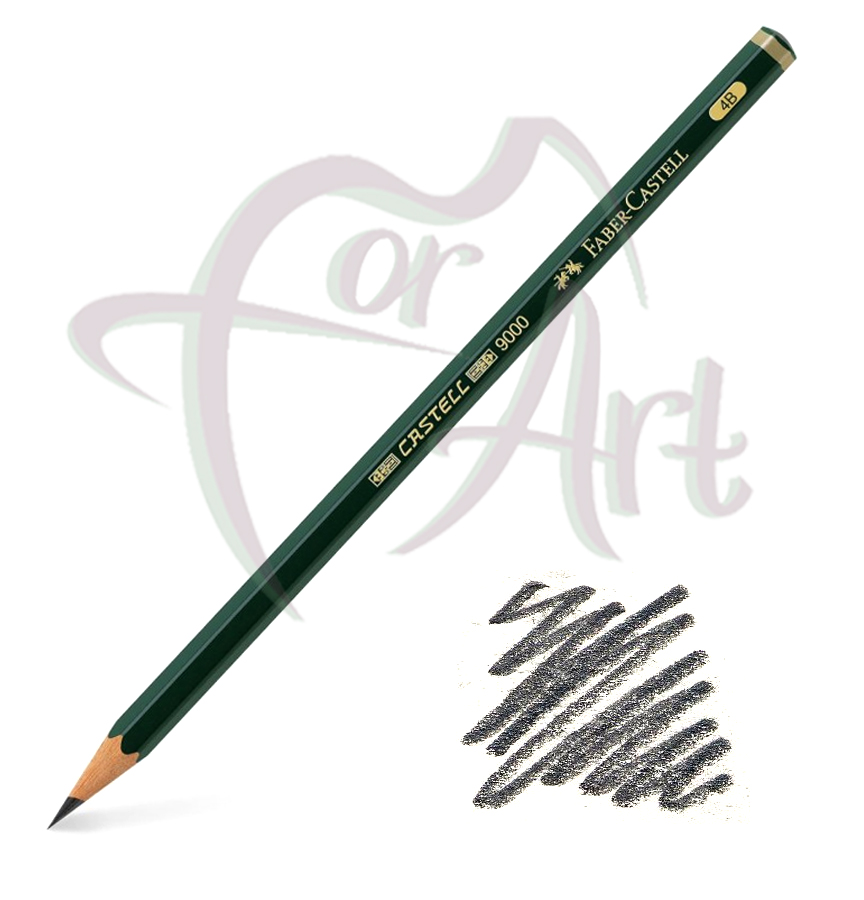 Карандаш чернографитный профессиональный Faber-castell Castell-9000 4B