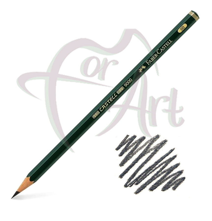 Карандаш чернографитный профессиональный Faber-castell Castell-9000 6В