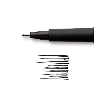 Капиллярная ручка Faber-Castell PITT ARTIST PEN на чернильной основе F (0,5мм)- чёрная