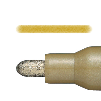 Маркер перманентный с пулеобразным наконечником Pentel Paint золото/ширина линии 4,6мм