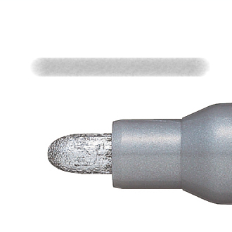 Маркер перманентный с пулеобразным наконечником Pentel Paint серебро/ширина линии 4,6мм