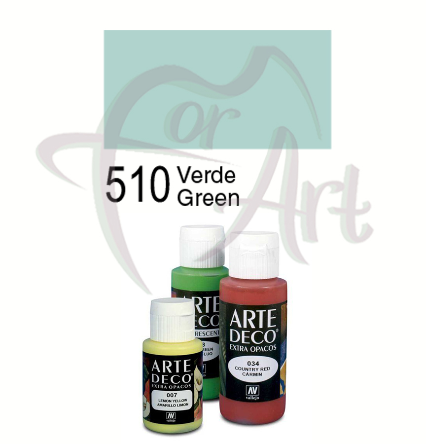 Патинирующая краска Vallejo ArteDeco Зеленая глазурь/б.60мл