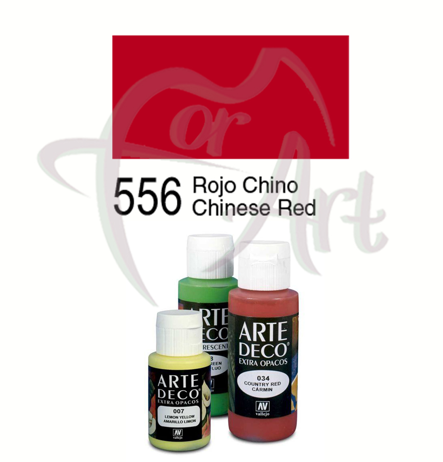 Патинирующая краска Vallejo ArteDeco Китайский красный глазурь/б.60мл
