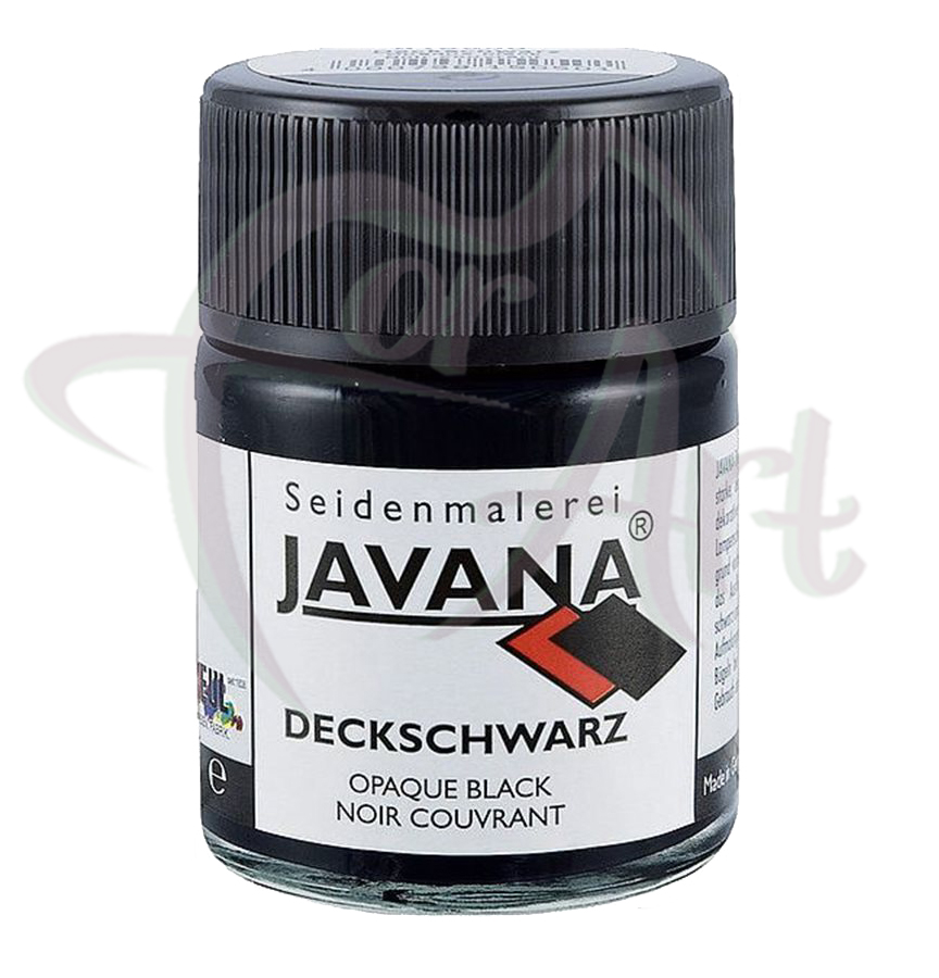 Финишная кроющая чёрная краска Javana Seidenmalerei Deckschwarz/б.50мл