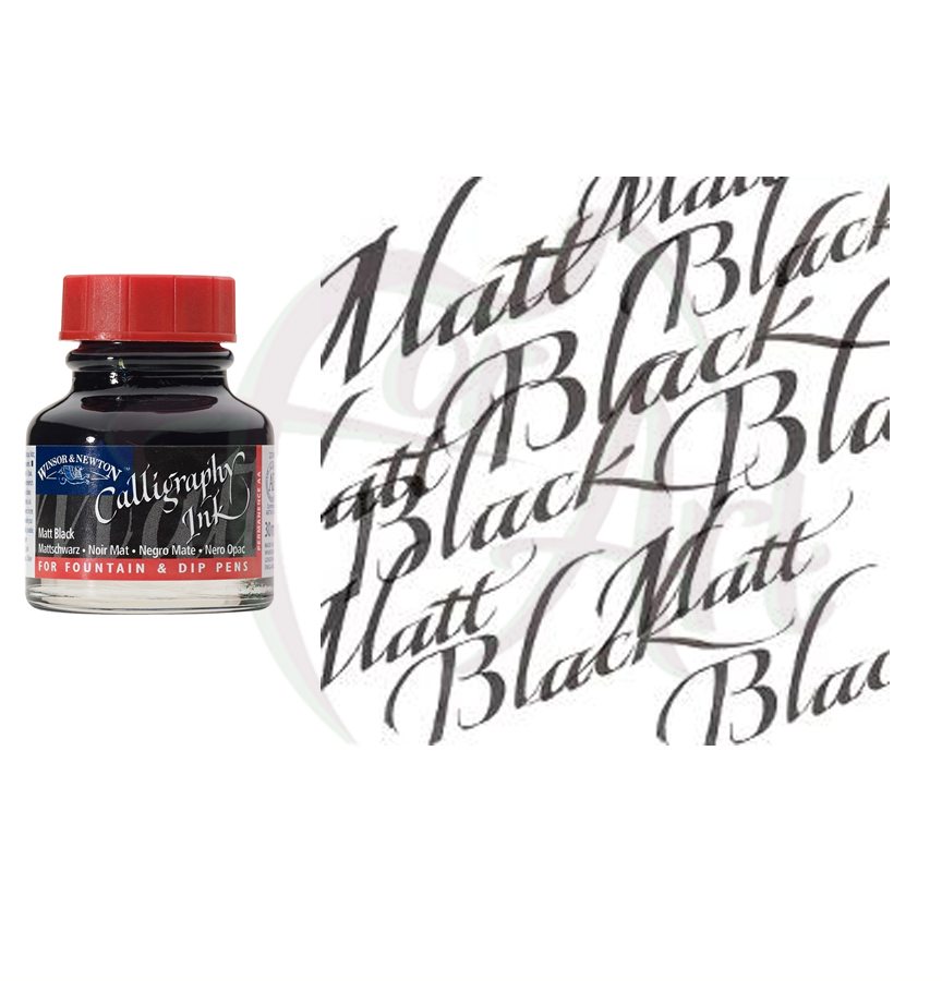 Тушь для каллиграфии WINSOR NEWTON Calligraphy Inks - черный (укрывистый)/б.30 мл