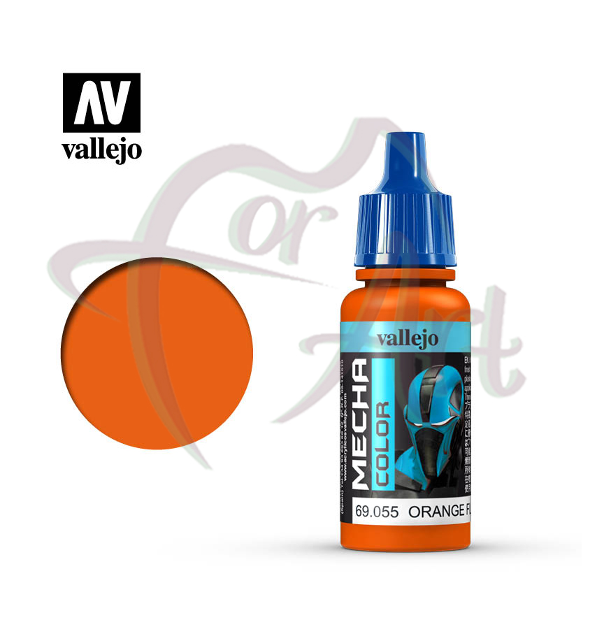 Краска для моделизма Mecha Color Vallejo на акриловой основе- оранжевый флуоресцентный/б.17мл