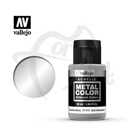 Краска для моделизма Vallejo Metal Color на водной основе- алюминий тусклый/б.32мл