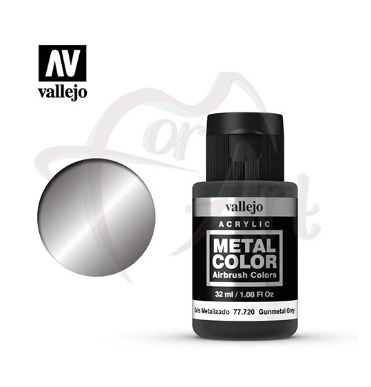 Краска для моделизма Vallejo Metal Color на водной основе- темно серый/б.32мл