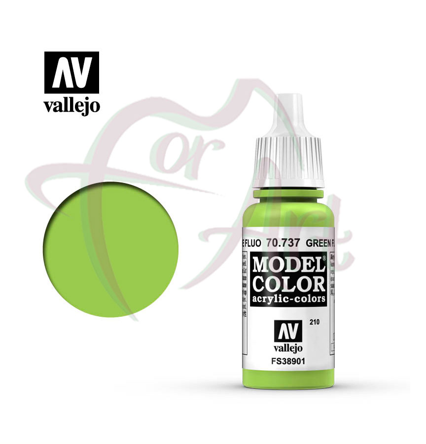 Краска для моделизма Vallejo Model Color на акриловой основе- зеленый флуоресцентный/б.17 мл