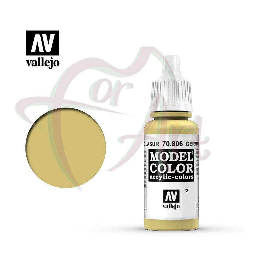 Краска для моделизма Vallejo Model Color на акриловой основе- немецкий желтый/б.17 мл