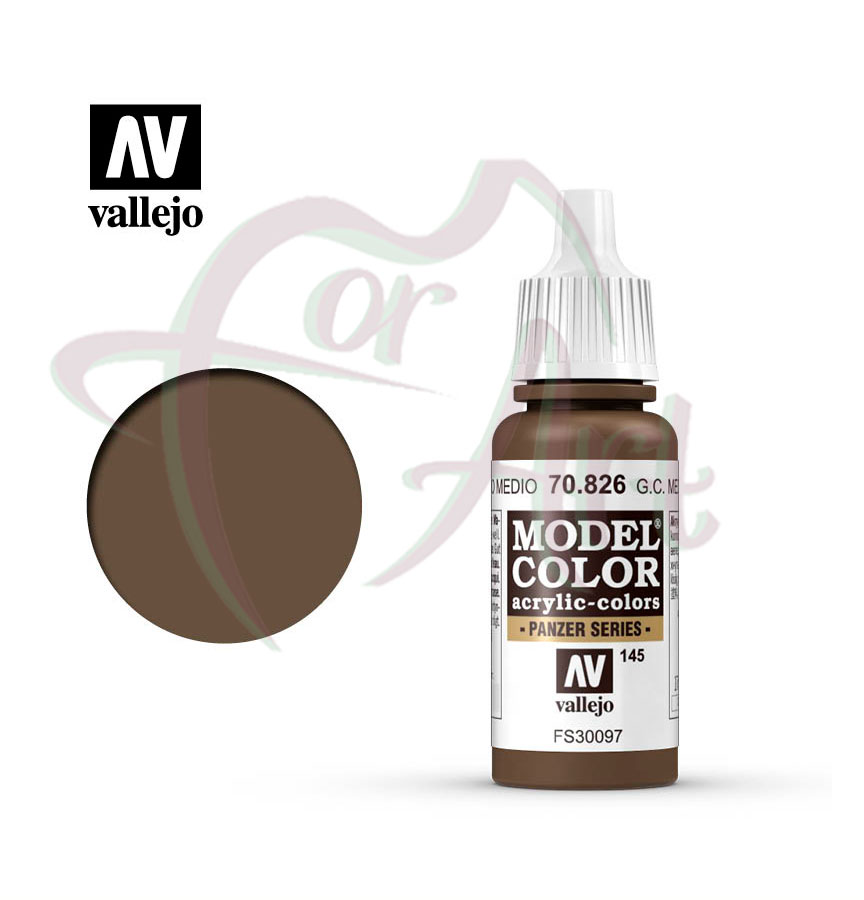 Краска для моделизма Vallejo Model Color на акриловой основе- немецкий защитный коричневый средний/б.17 мл