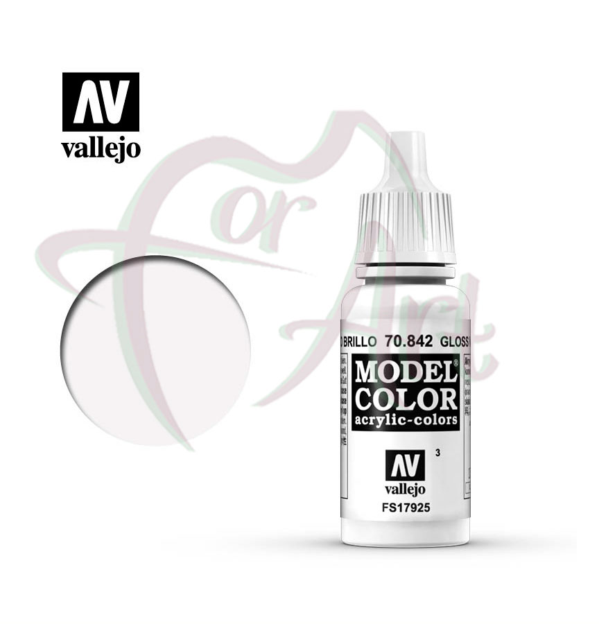 Краска для моделизма Vallejo Model Color на акриловой основе- белый глянцевый/б.17 мл