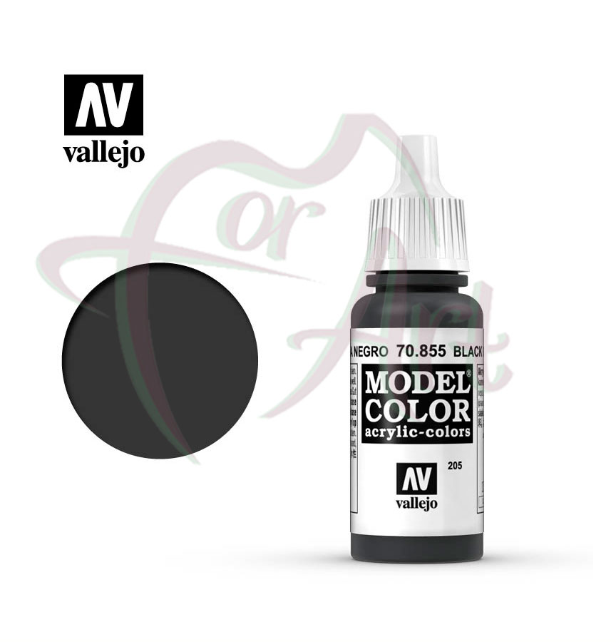 Краска для моделизма Vallejo Model Color на акриловой основе- черный патиновый/б.17 мл