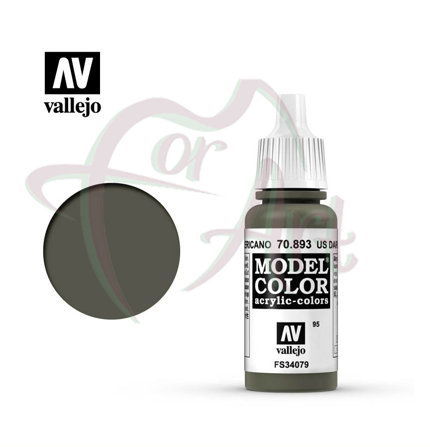 Краска для моделизма Vallejo Model Color на акриловой основе- американский темно-зеленый/б.17 мл