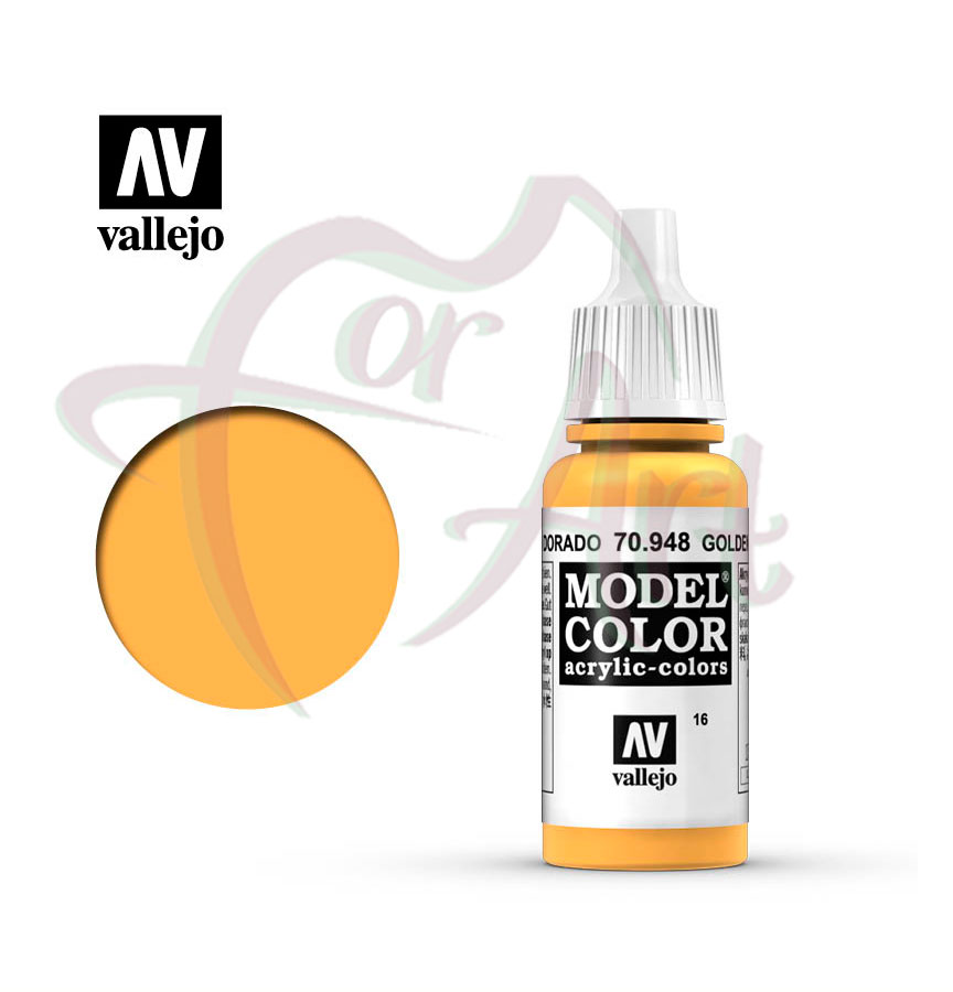 Краска для моделизма Vallejo Model Color на акриловой основе- золотисто-желтый/б.17 мл