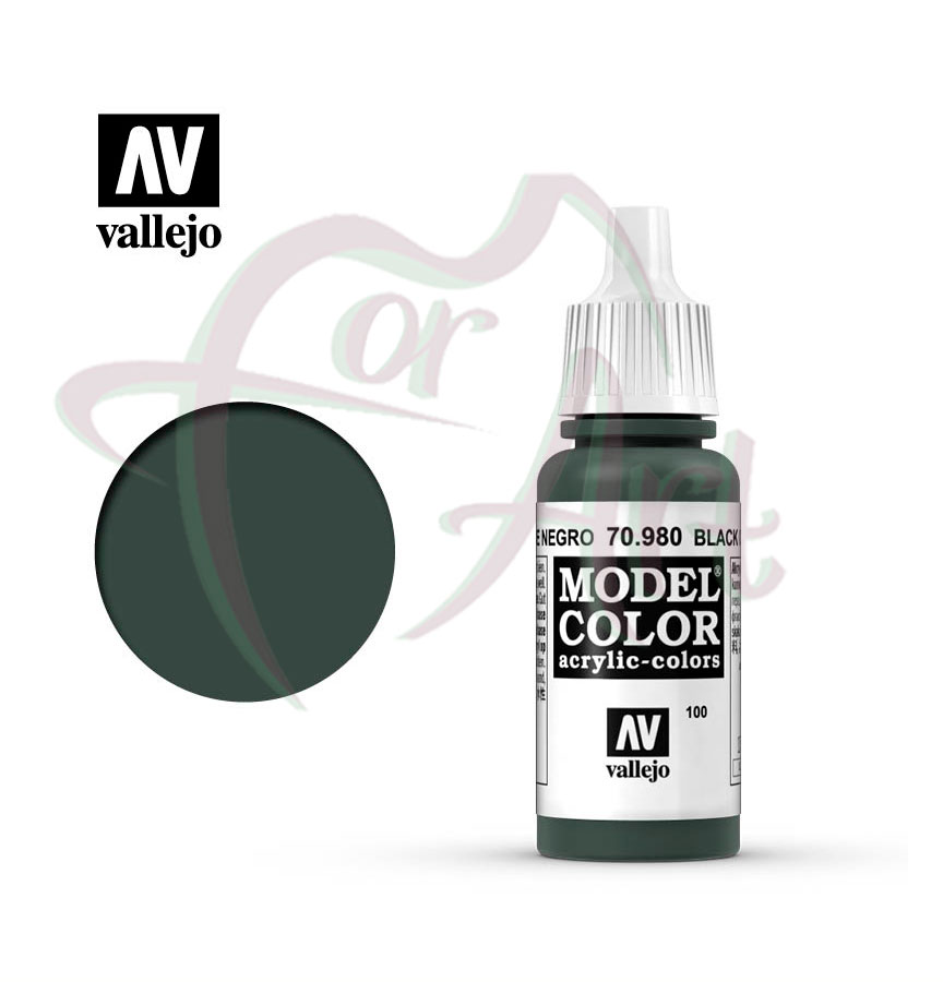 Краска для моделизма Vallejo Model Color на акриловой основе- черно-зеленый/б.17 мл