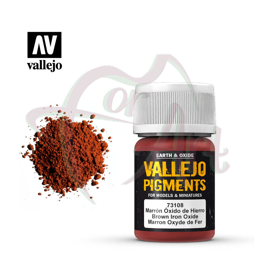 Пигмент художественный Vallejo - железоокисный коричневый/б.30 мл