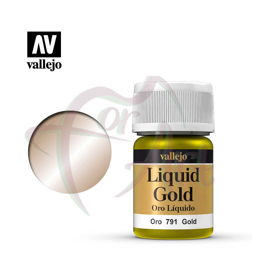 Краска с металлическим эффектом Vallejo Liquid Gold- золото