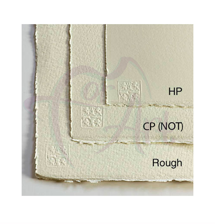 Бумага для акварели Saunders Waterford High White Rough/56х76 см/190гр/100% хлопок, 4 рваных края