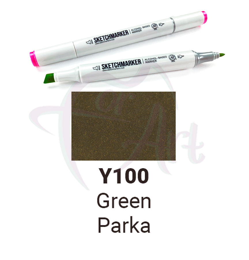 Маркер двухсторонний Sketchmarker на спиртовой основе-Y100 Болотный цвет