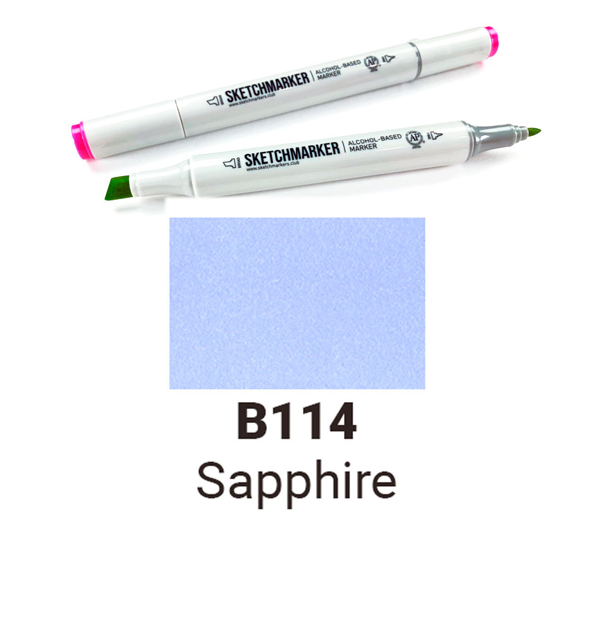 Маркер двухсторонний Sketchmarker на спиртовой основе-B114 Сапфир