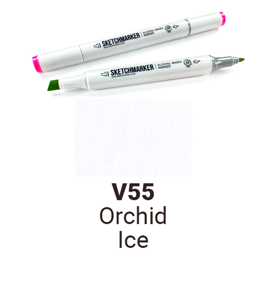 Маркер двухсторонний Sketchmarker на спиртовой основе-V55 Фиолетовый лед