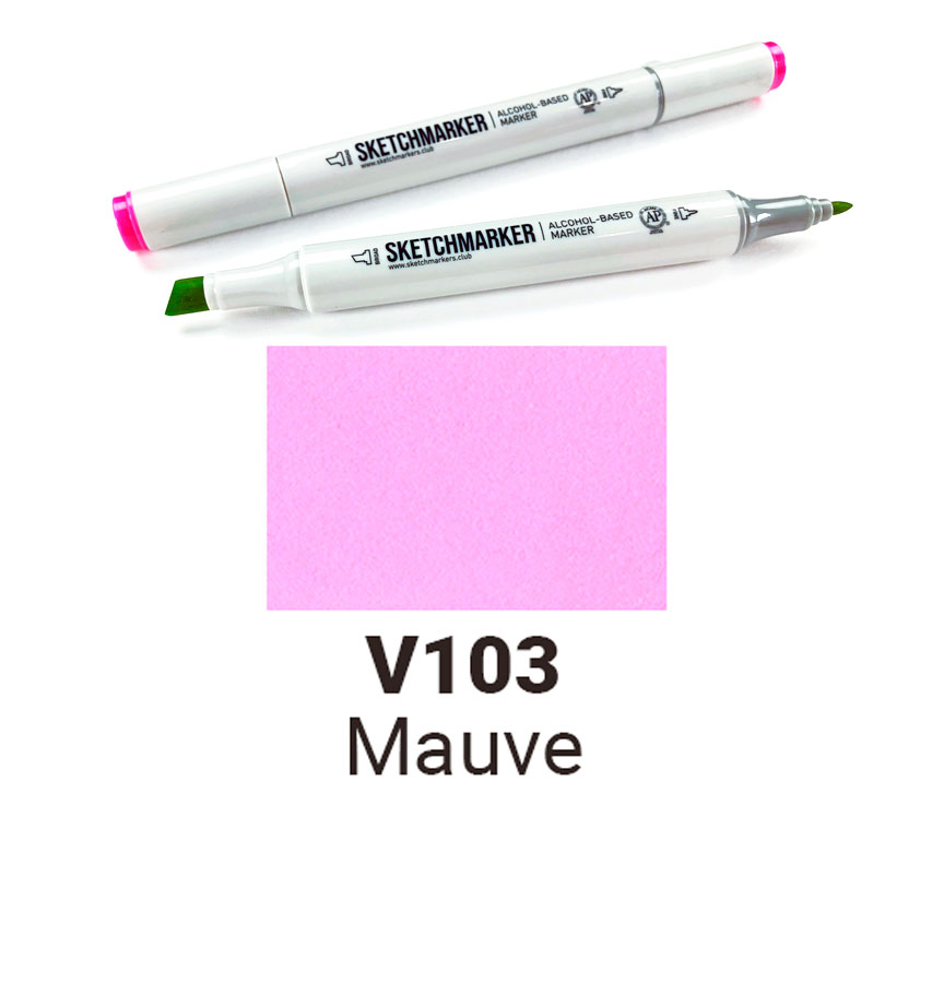 Маркер двухсторонний Sketchmarker на спиртовой основе-V103 Розовато-лиловый