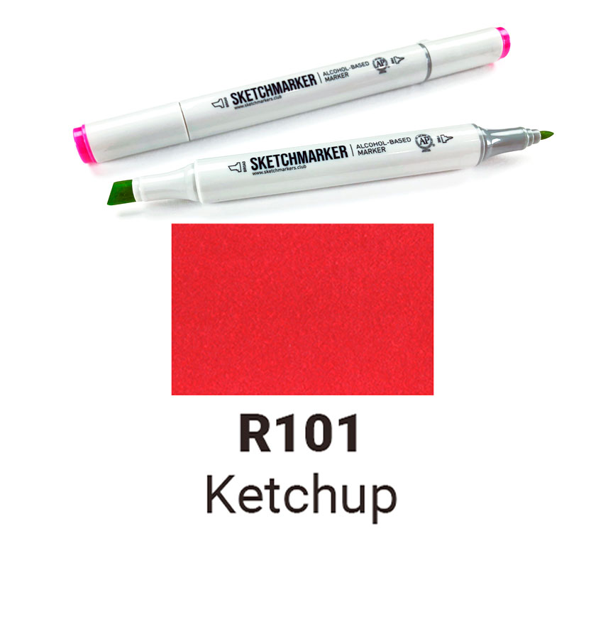 Маркер двухсторонний Sketchmarker на спиртовой основе-R101 Кетчуп