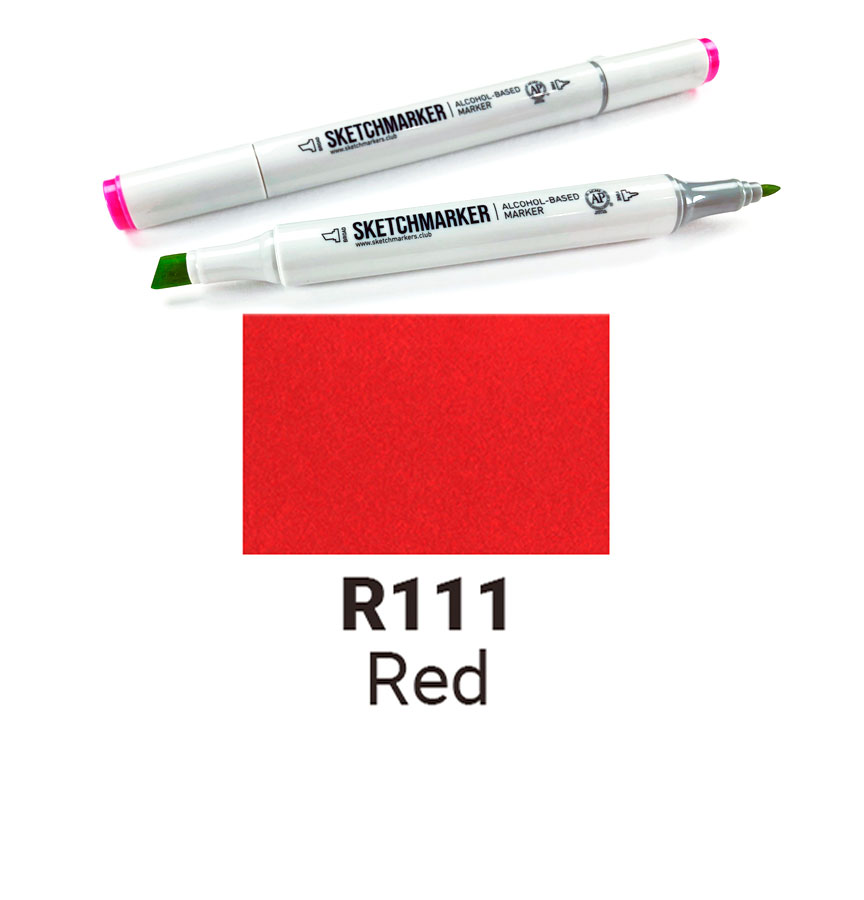 Маркер двухсторонний Sketchmarker на спиртовой основе-R111 Красный