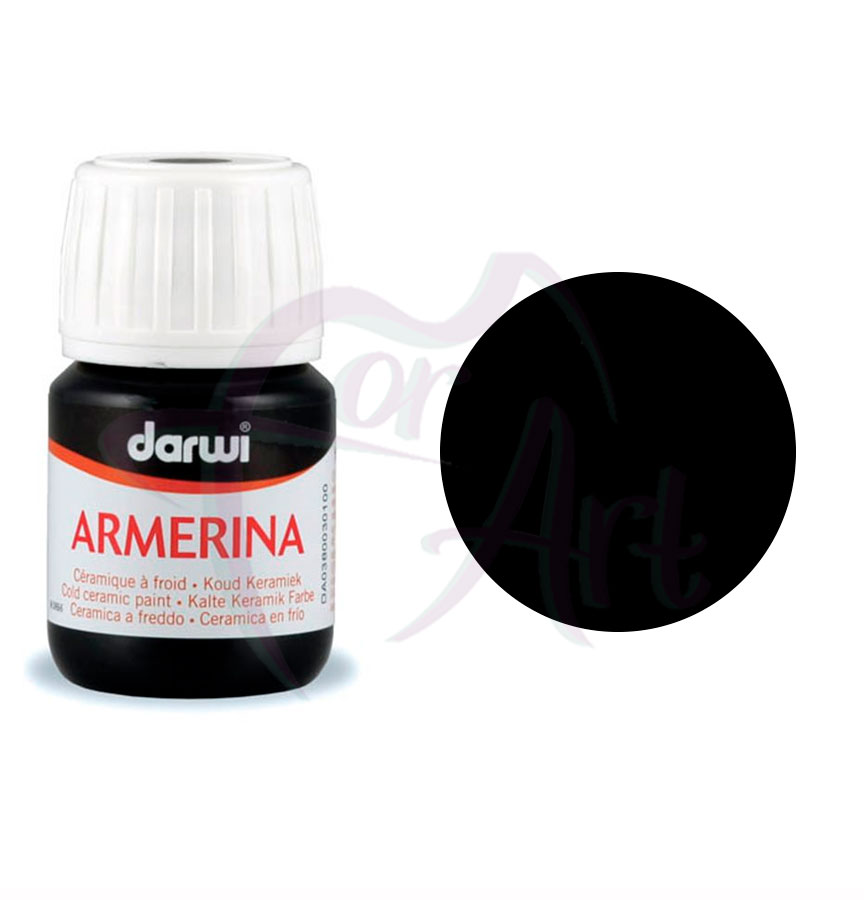 Краска по холодной керамике Armerina Darwi- чёрная/б.30мл