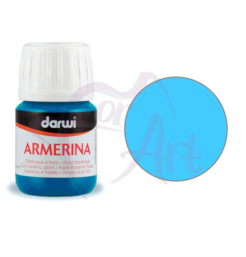 Краска по холодной керамике Armerina Darwi- синий светлый/б.30мл