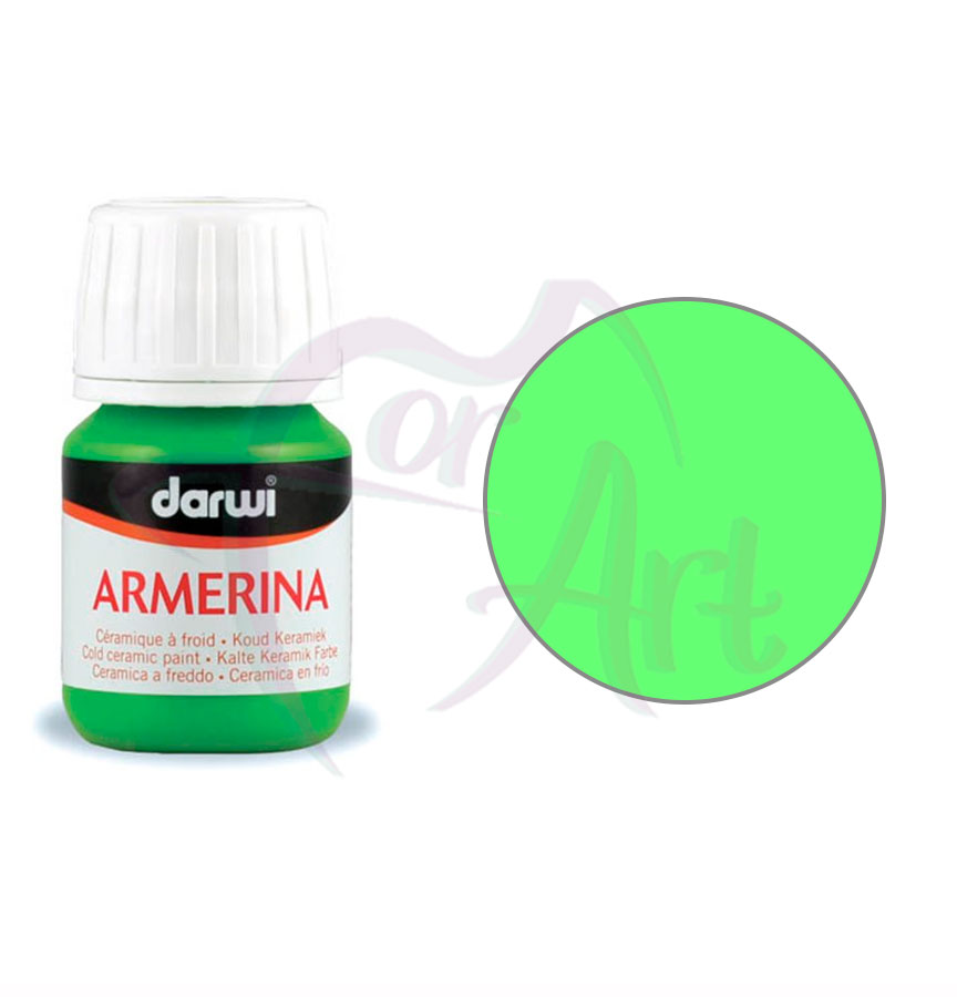 Краска по холодной керамике Armerina Darwi- зелёная светлая/б.30мл