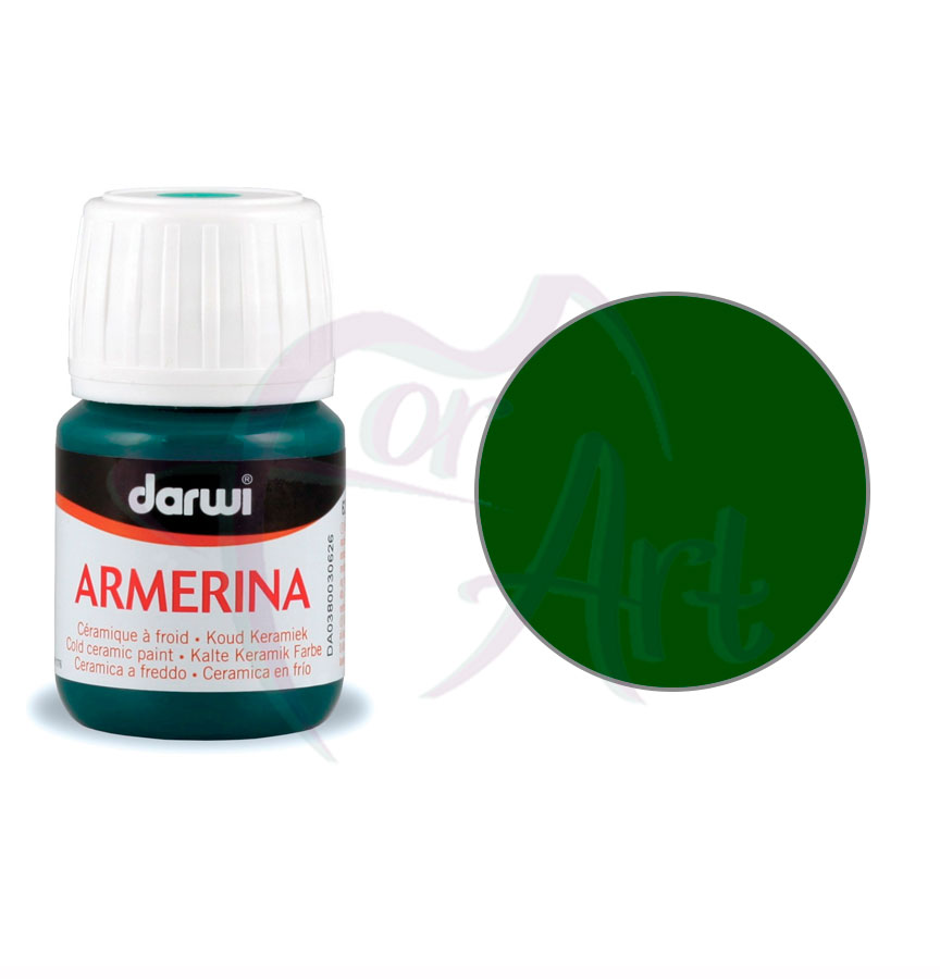 Краска по холодной керамике Armerina Darwi- зелёная тёмная/б.30мл