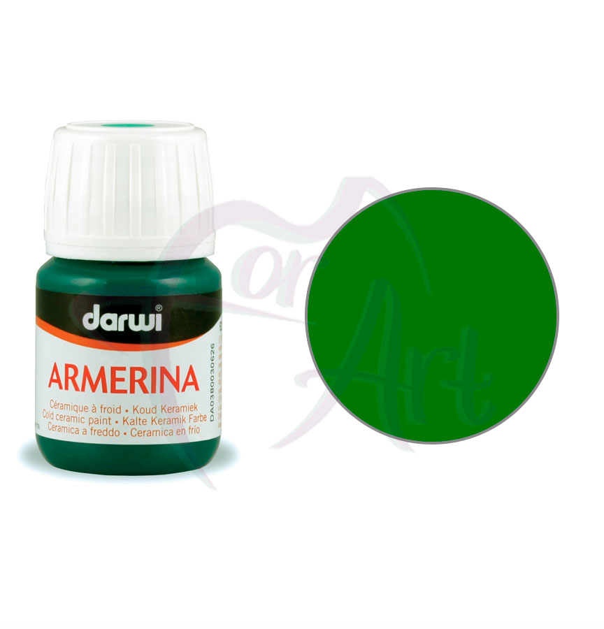 Краска по холодной керамике Armerina Darwi- зелёная средняя/б.30мл