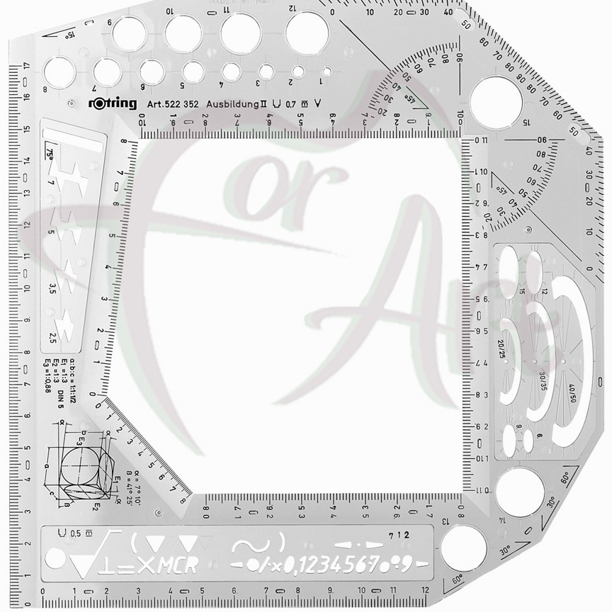 Многофункциональный чертёжный шаблон-2 Rotring