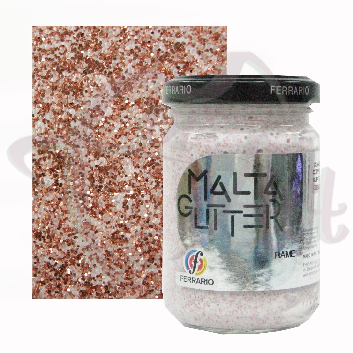 Паста с блёстками Ferrario Malta Glitter №14-медь/б.150мл