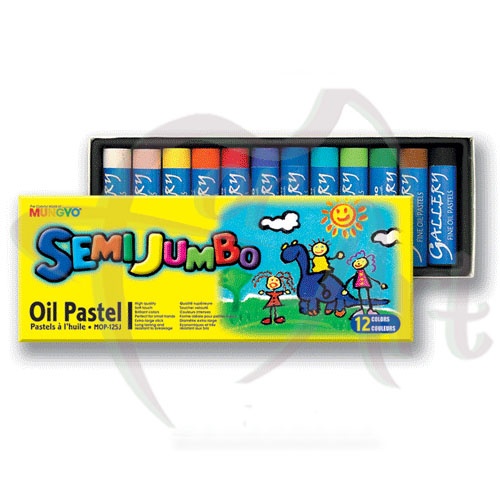 Набор масляной пастели MUNGYO Semi Jumbo Oil Pastel 12 цветов D17мм в картонной коробке