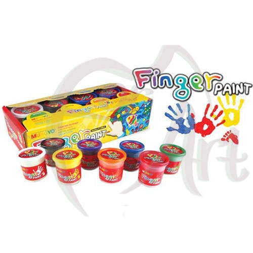Набор пальчиковых красок MUNGYO Finger painting- 8 цветов по 100мл в картонной коробке