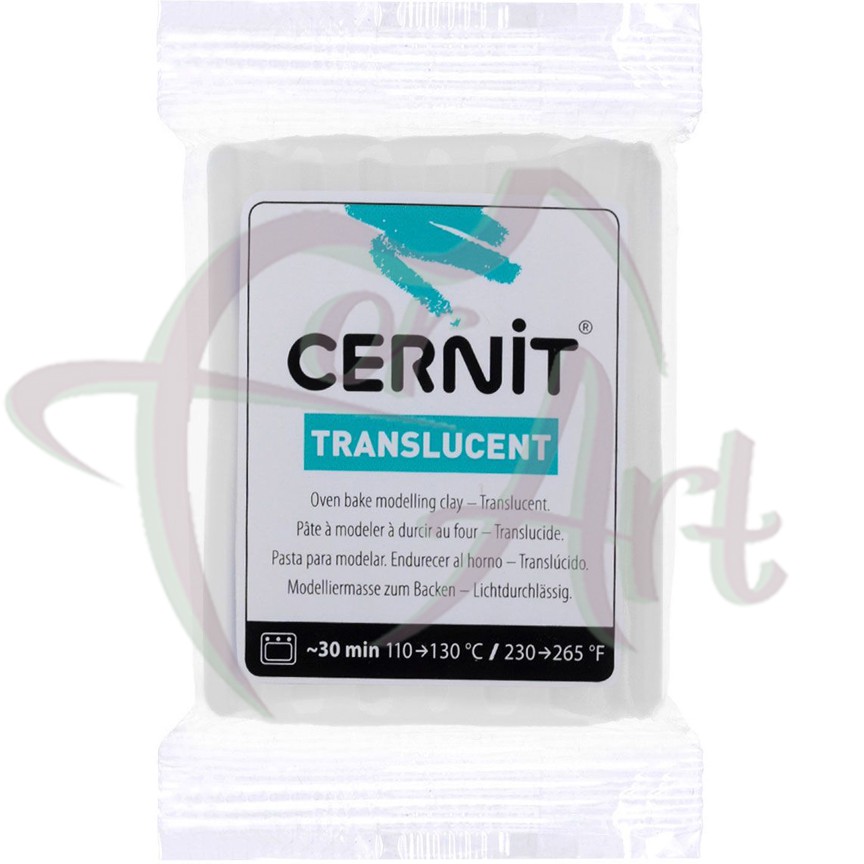 Полимерная глина Cernit Translucent/№005- прозрачный белый (56гр)