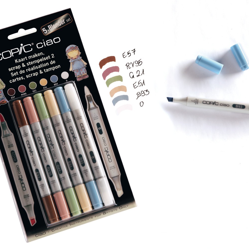 Набор маркеров Copic Ciao Scrap & Stamp Set 2 (5+1 шт)