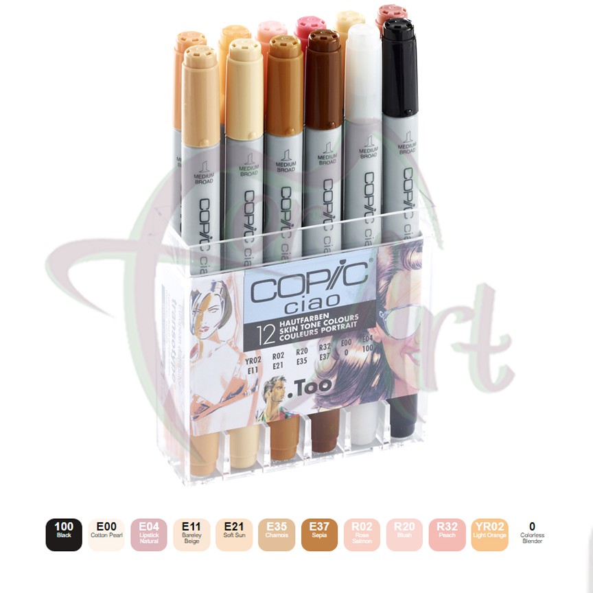 Набор маркеров Copic Ciao Skin Tone/12шт