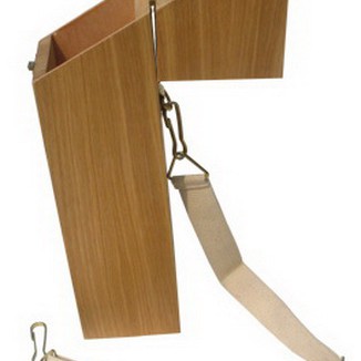 Пенал деревянный для кистей и аксессуаров с ремнем/40,5х9х5,2 (внутр.размеры)