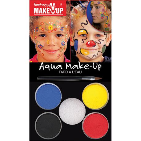 Набор для аквагрима KREUL Basic Aqua Make Up 4 цвета +кисть и спонж