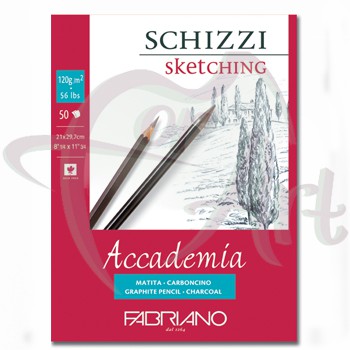 Альбом на спирали для графики Fabriano SCHIZZI Accademia- белая бумага/29,7x42см/120гр/50л